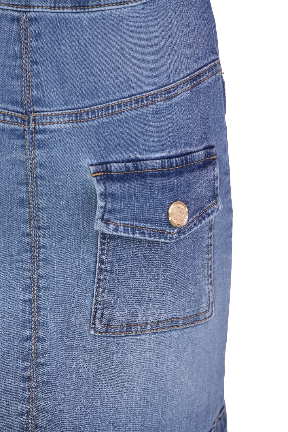 shop ELISABETTA FRANCHI  Abito: Elisabetta Franchi miniabito in denim con abbottonatura.
Collo a madonna.
Finta abbottonatura nel davanti.
Tasche con bottoni in metallo dorato.
Zip sul fianco.
Composizione: 98% Cotone, 2% Elastane.
Made in Italy.. AJ36S41E2-192 number 3088780